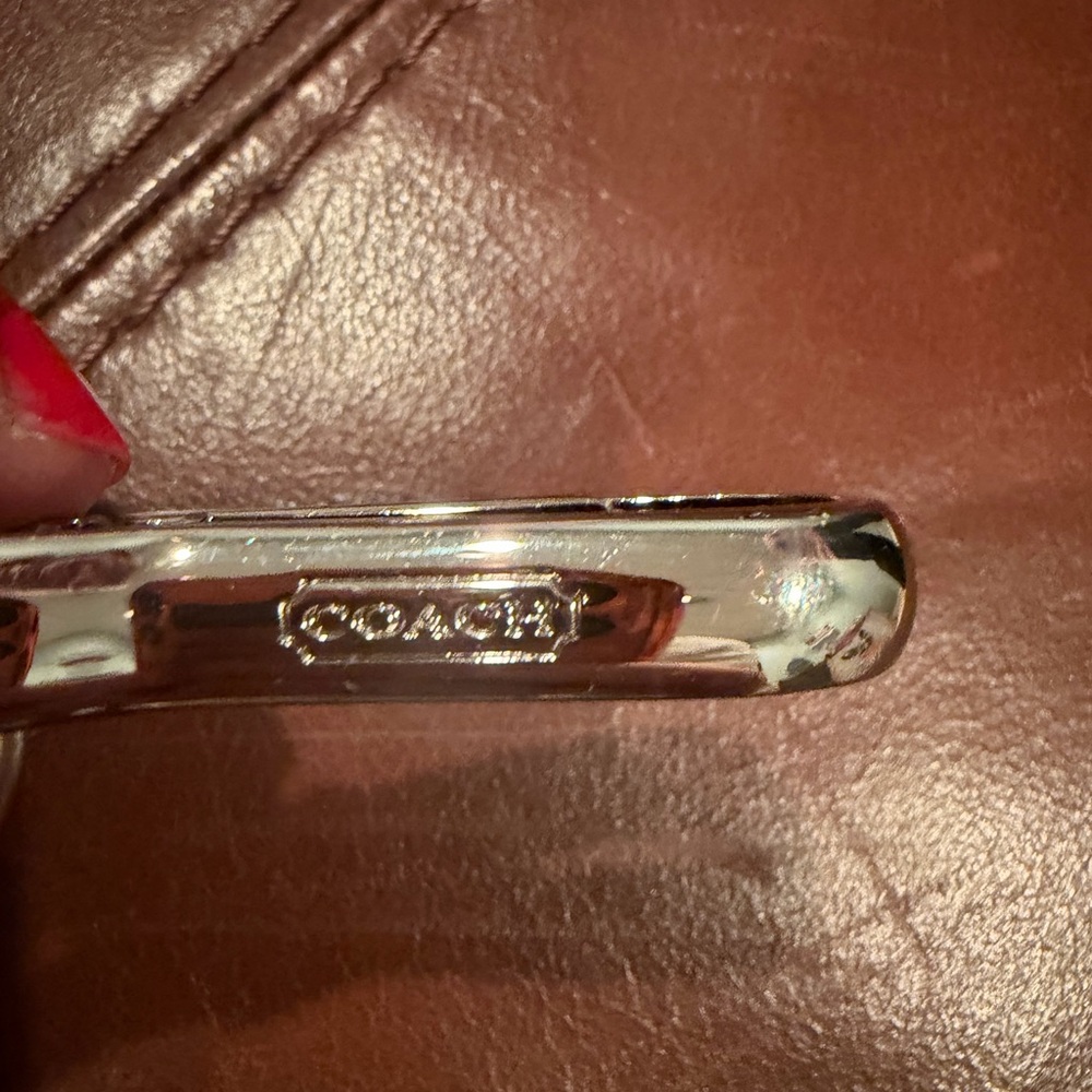 Coach Black patent Leather Purse Strap with Silver Accents - Picture 5 of 5